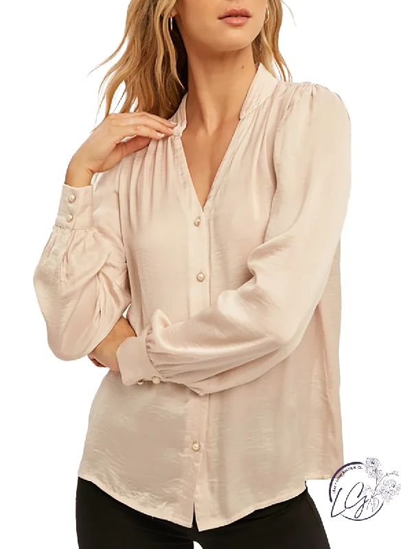 Plaid Women Long Sleeve Top for a Preppy VibeForever and Ever Satin Blouse