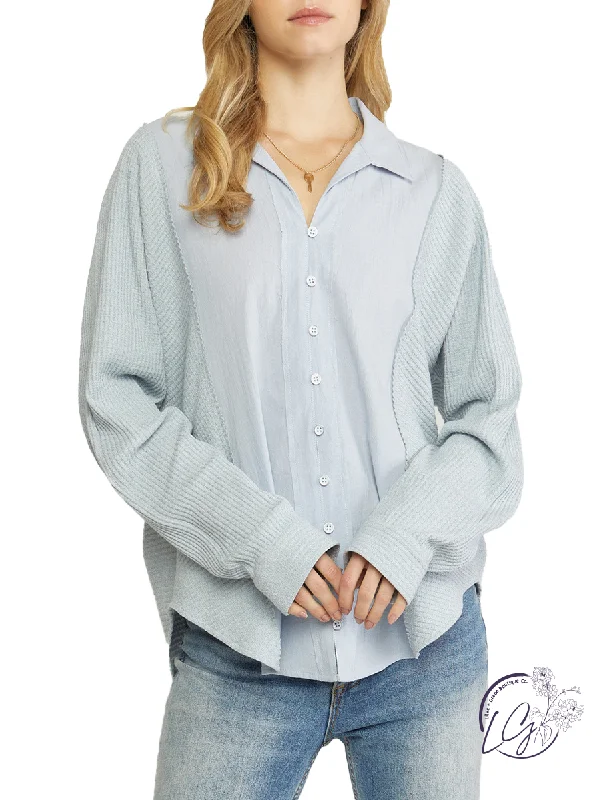 Wrap - Style Women Long Sleeve Top for a Versatile FitArranging Plans Long Sleeve Button Down