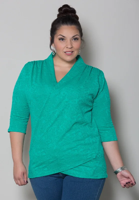 Wrap - Style Women Long Sleeve Top for a Versatile FitMarlene Faux Wrap Top