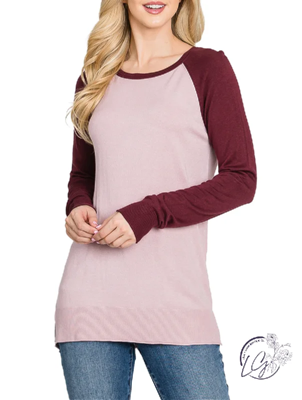 Ruffled Cuff Women Long Sleeve Top with a Feminine TouchNice & Neat Color Blocked Long Sleeve