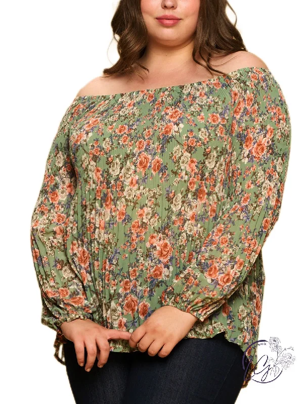 Cable - Knit Women Long Sleeve Top with a Cozy TextureCurvy Out On The Town Chiffon Top