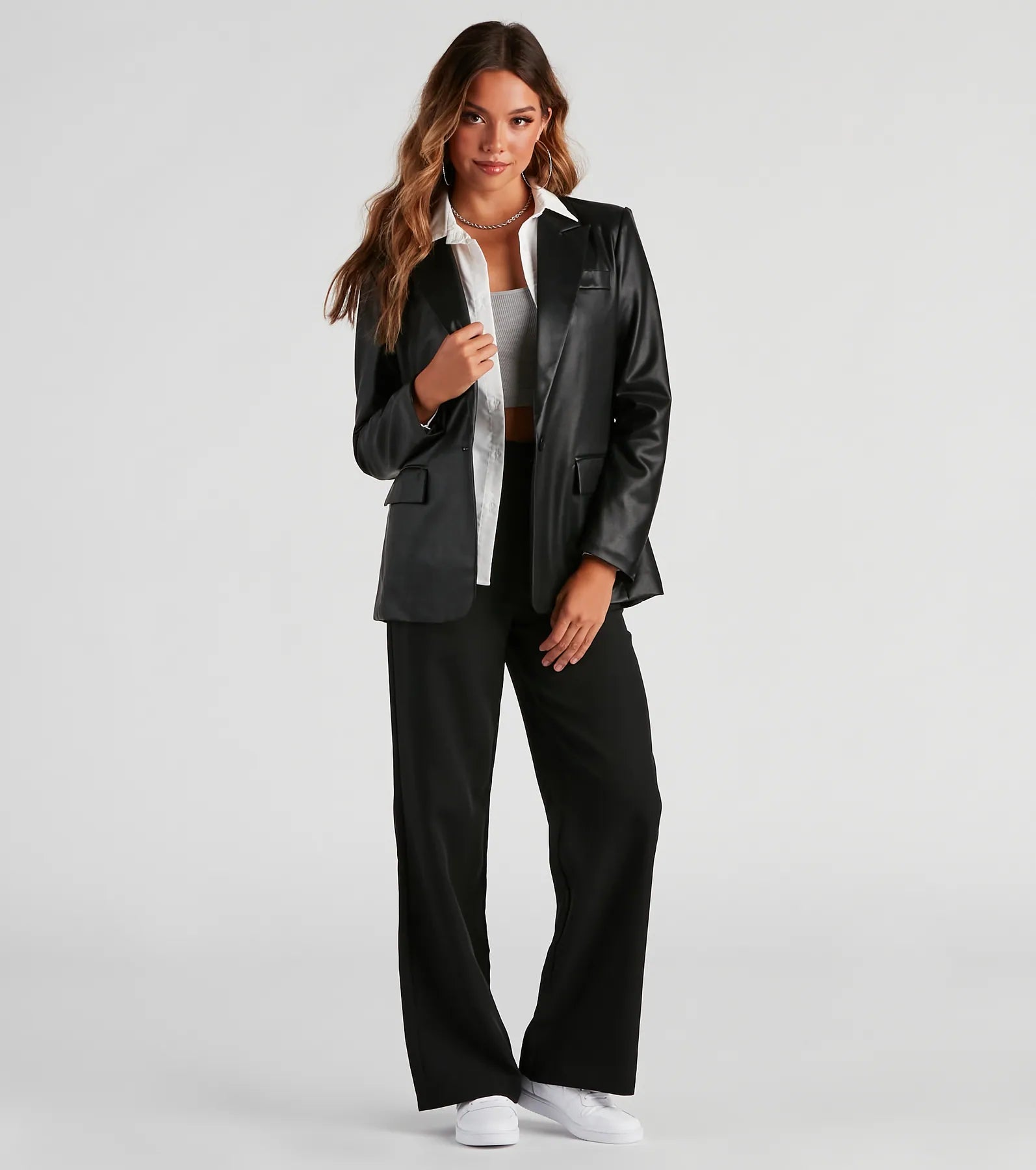 Organic Cotton Women Long Sleeve Top for Eco - Friendly ComfortPolished Classic Button Down Top