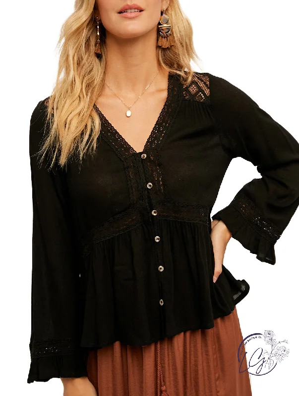 Puffer - Sleeve Women Long Sleeve Top for a Fashion - Forward LookDreaming About You Peplum Blouse