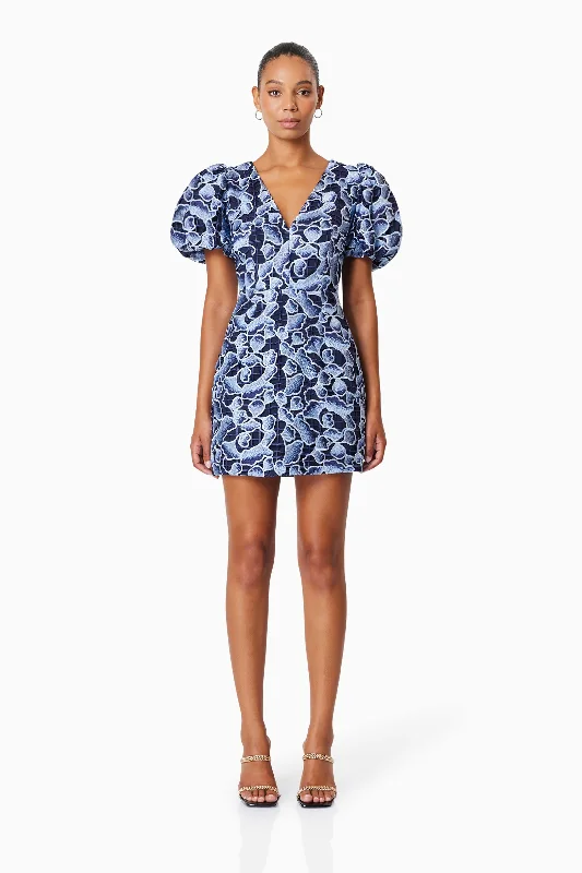 Mini dresses with pleated skirts for a classic look Mila Eventwear Mini Dress In Blue