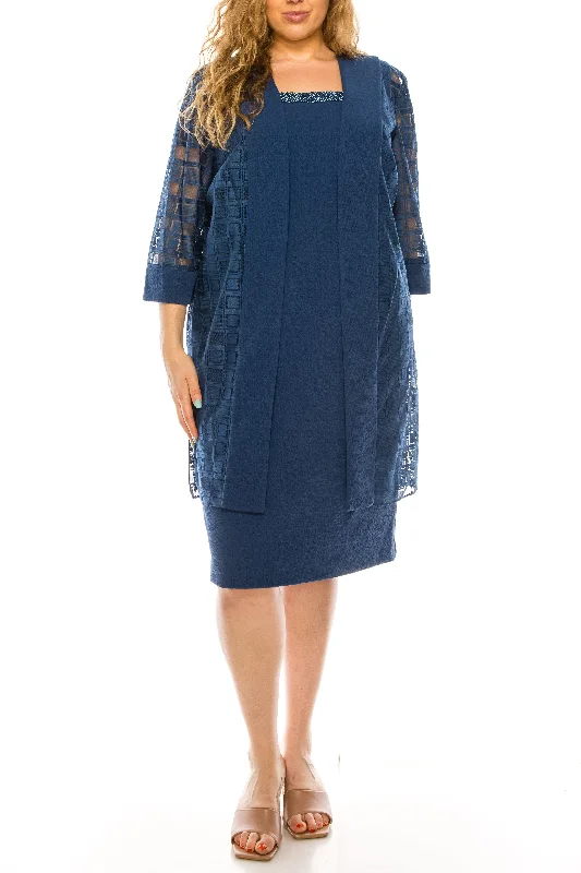 Maternity dress for a christening Maya Brooke Plus Size Short Jacket Dress 29163