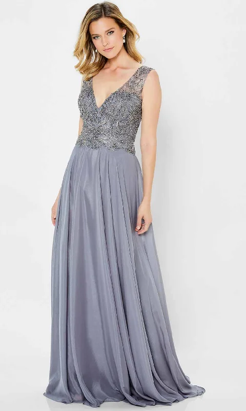 Ballroom - ready wedding dresses with a large skirt​ Lace - and - tulle wedding guest dresses with sweetheart necklines Montage by Mon Cheri 122907 - Beaded Tulle Flowy A Line Dress