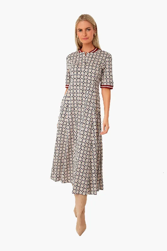Midi dresses with fringe details for a fun and energetic style Ivory Adesso Dress