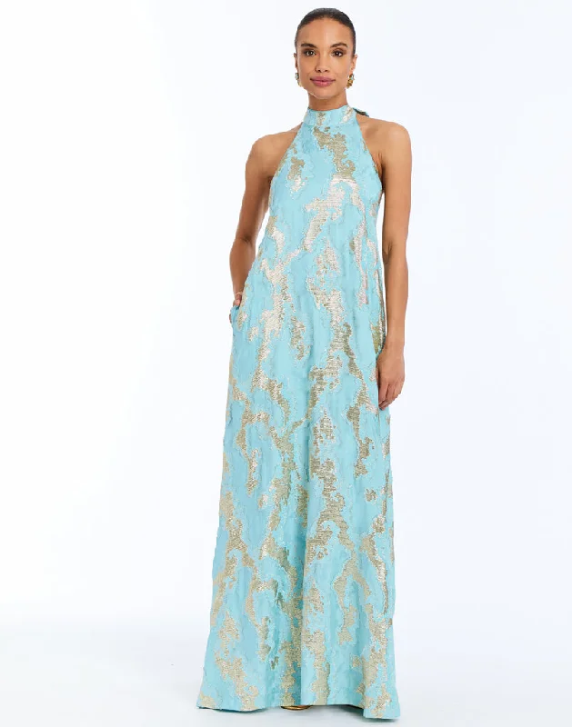 Maternity dress for a baby's first visit to the winery Adelina Gown