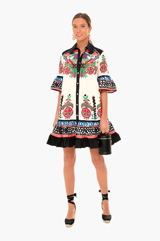 Midi dresses with wrap - around skirts for a customizable fit Calata Choux Dress