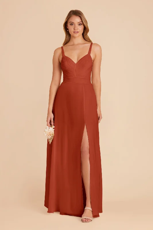 Maternity dress for a baby's first visit to the museum Deborah Chiffon Dress - Auburn Maternity dress for a baby's first visit to the museum Deborah Chiffon Dress - Auburn
