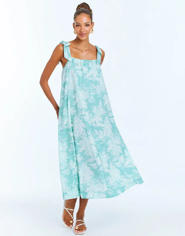 Maternity dress for a baby's first visit to the nature reserve Solenn Midi Dress