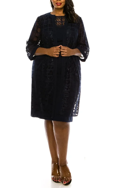 Maternity dress for a baby's first visit to the orchard Maya Brooke Plus Size Short Jacket Dress 27367