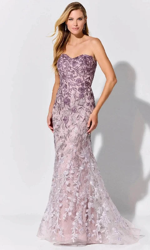 Ballroom - ready wedding dresses with a large skirt​ Lace - and - tulle wedding guest dresses with sweetheart necklines Ivonne D ID316 - Ombre Sweetheart Evening Dress