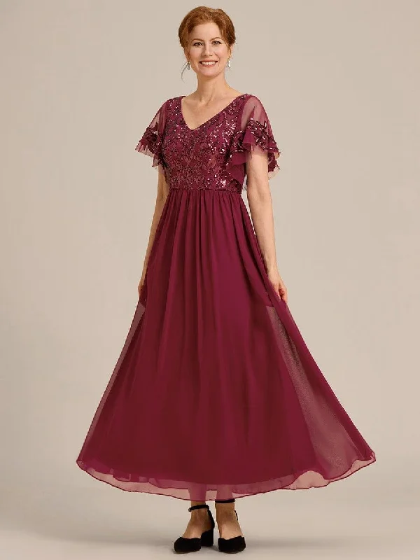 Sheath satin wedding dresses for a sleek appearance Midi wedding guest dresses in navy blue for a formal affair ever HAZEL|Short Sleeve V-Neck Sequin Chiffon A-Line Mother of the Bride Dress Sheath satin wedding dresses for a sleek appearance Midi wedding guest dresses in navy blue for a formal affair ever HAZEL|Short Sleeve V-Neck Sequin Chiffon A-Line Mother of the Bride Dress