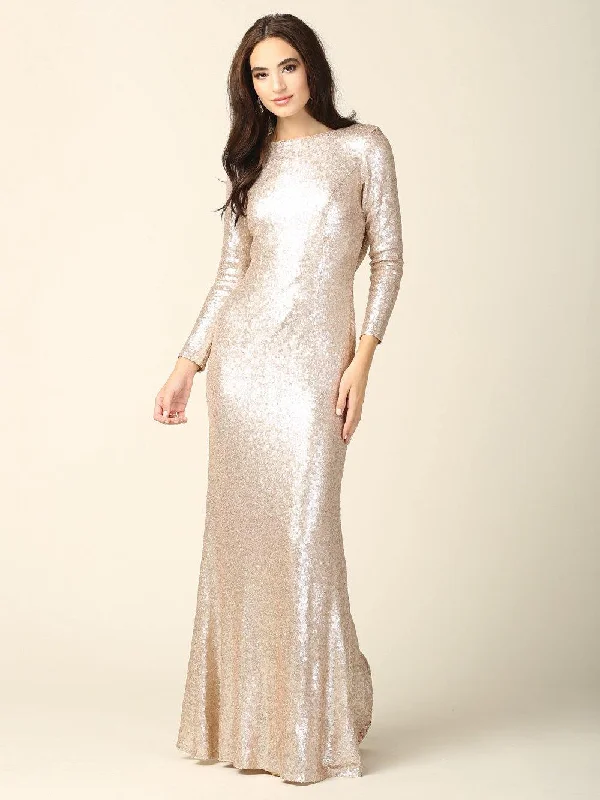 Maternity dress for a baby's first visit to the vertical garden Long Sleeve Formal Evening Prom Dress