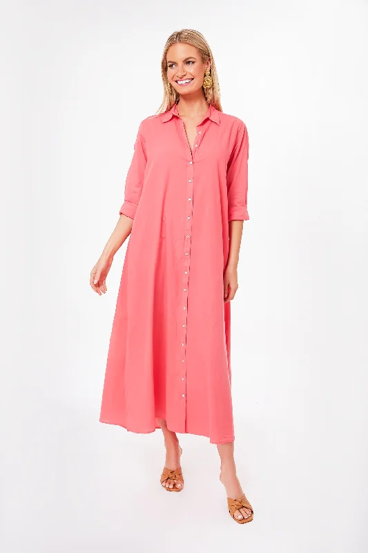 Midi dresses with ruched sleeves for a more fitted and stylish arm look Coral Glow Boden Dress