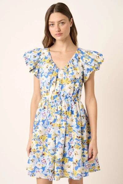 Mini dresses with mesh panels for a sexy and trendy look Floral V-Neck Cap Sleeve Mini Dress Mini dresses with mesh panels for a sexy and trendy look Floral V-Neck Cap Sleeve Mini Dress