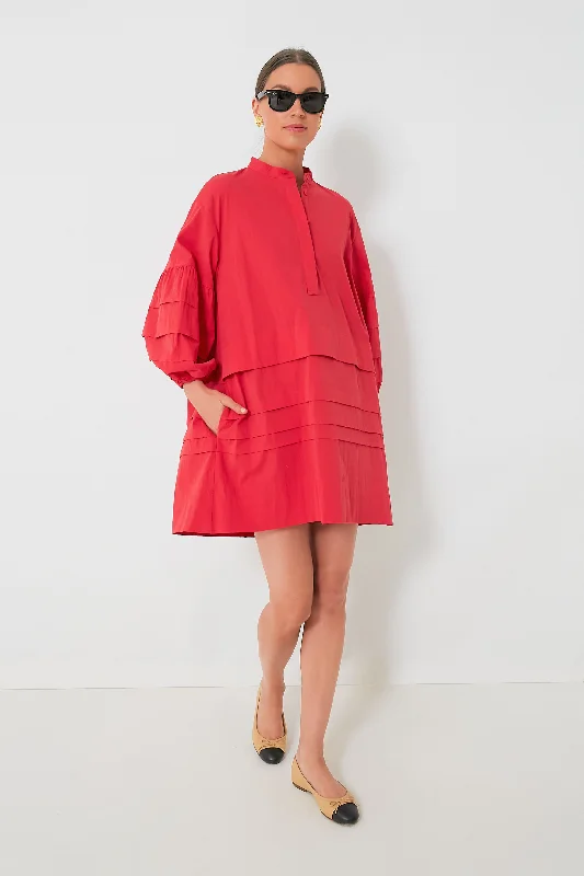 Midi dresses with satin - finish fabrics for a luxurious feel Red Chelsea Dress
