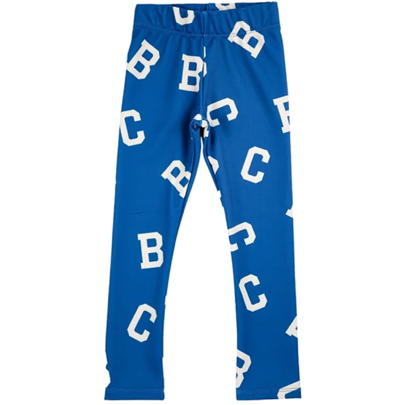 Women's Faux Leather Tight Trousers with Studded Details in Brown for an Edgy StyleBobo Choses Blue B.C Sport Leggings AOP