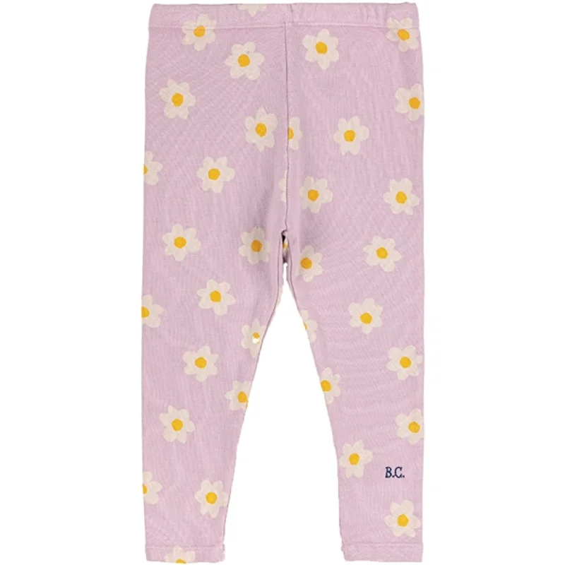 Plus Size Women's Printed Tight Trousers in Floral Patterns for a Spring - Inspired OutfitBobo Choses Lavender Little Flower Leggings AOP
