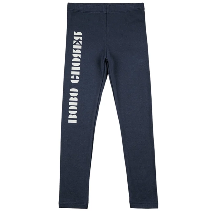 Plus Size Women's Printed Tight Trousers in Floral Patterns for a Spring - Inspired OutfitBobo Choses Midnight Blue Bobo Choses Leggings