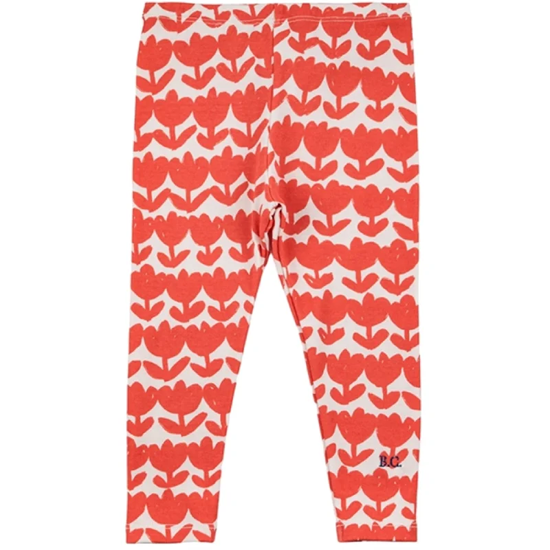 Plus Size Women's Stretch Cotton Tight Trousers in Navy for Comfortable Everyday WearBobo Choses White Retro Flowers Leggings AOP