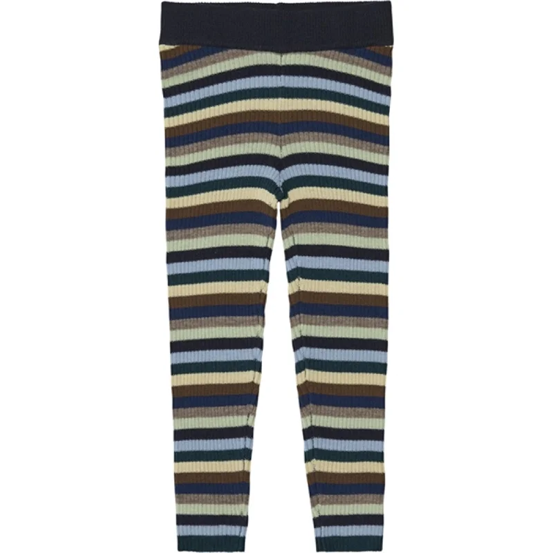 Women's Velvet Tight Trousers in Burgundy for a Luxurious and Elegant AppearanceFUB Leggings Multi Stripe