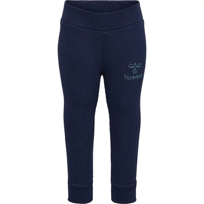 Women's Leather - Look Tight Trousers with Zipper Details in Dark Gray for an Urban StyleHummel Black Iris Sami Leggings