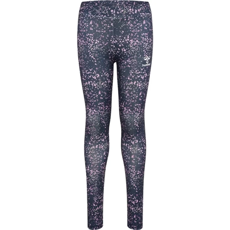 Women's Seamless Compression Tight Trousers in Gray for Fitness and Yoga SessionsHummel Ombre Blue Lis Leggings
