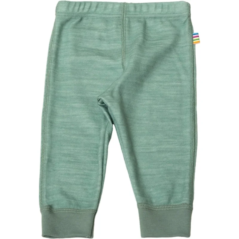 Women's High - Waisted Tight Trousers with Side Slits in Beige for a Trendy LookJoha Uld/Bambus Green YD Leggings