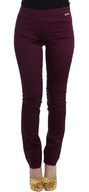 Women's Tight Trousers with Rhinestone Embellishments in Silver for a Sparkly LookJohn Galliano  slim fit Women's pants