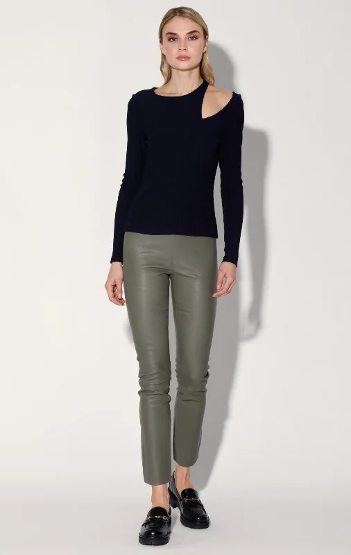 Women's Tight Trousers with Elastic Waistband in Black for Easy and Comfortable WearKarina Pant
