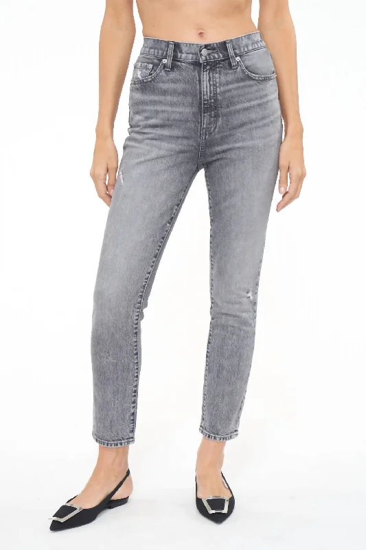 Women's Fleece - Lined Tight Trousers in Dark Blue for Warmth in Cold WeatherKate High Rise Slim Straight Jean In Whittier Wash