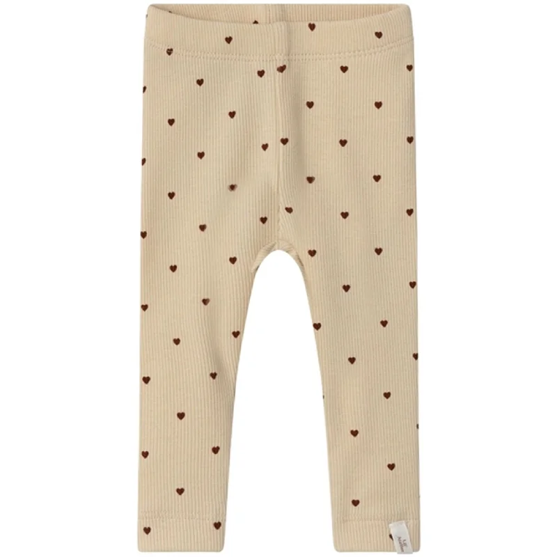 Women's Tight Trousers with Drawstring Waist in Khaki for a Relaxed and Adjustable FitLil'Atelier Fired Brick Gago Slim Leggings