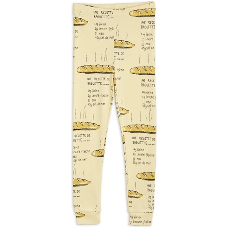 Women's Tight Trousers with Rhinestone Embellishments in Silver for a Sparkly LookMini Rodini Baguette Aop Leggings Yellow