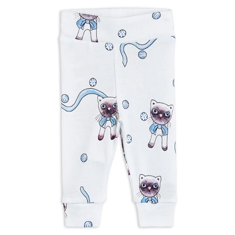 Mini Rodini Light Blue Siamese Aop Leggings