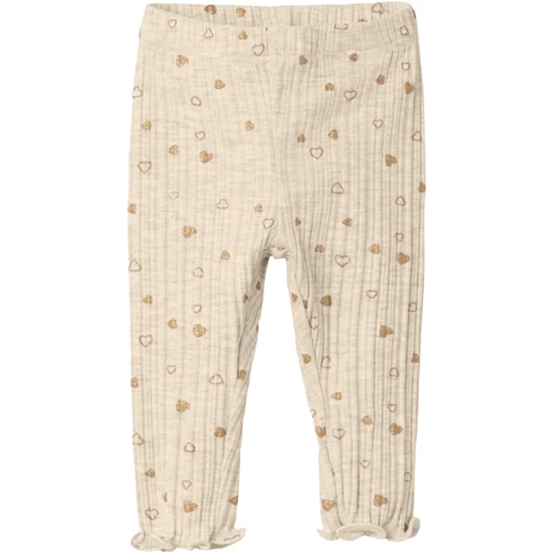 Women's Tight Trousers with Drawstring Waist in Khaki for a Relaxed and Adjustable FitName it Buttercream Royane Leggings