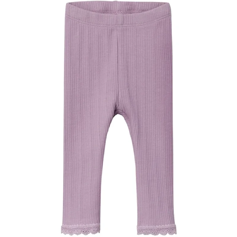 Women's Tight Trousers with Rhinestone Embellishments in Silver for a Sparkly LookName it Lavender Mist Ranie Leggings