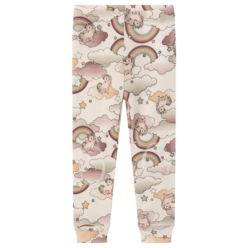 Plus Size Women's Sheer Tight Trousers in Nude for a Subtle and Stylish StatementName it Moonbeam Willitus Uld Leggings AOP