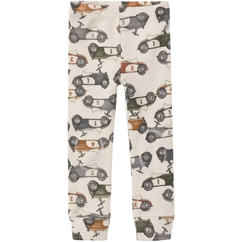Women's Tight Trousers with Drawstring Waist in Khaki for a Relaxed and Adjustable FitName it Moonbeam Willitus Uld Leggings AOP