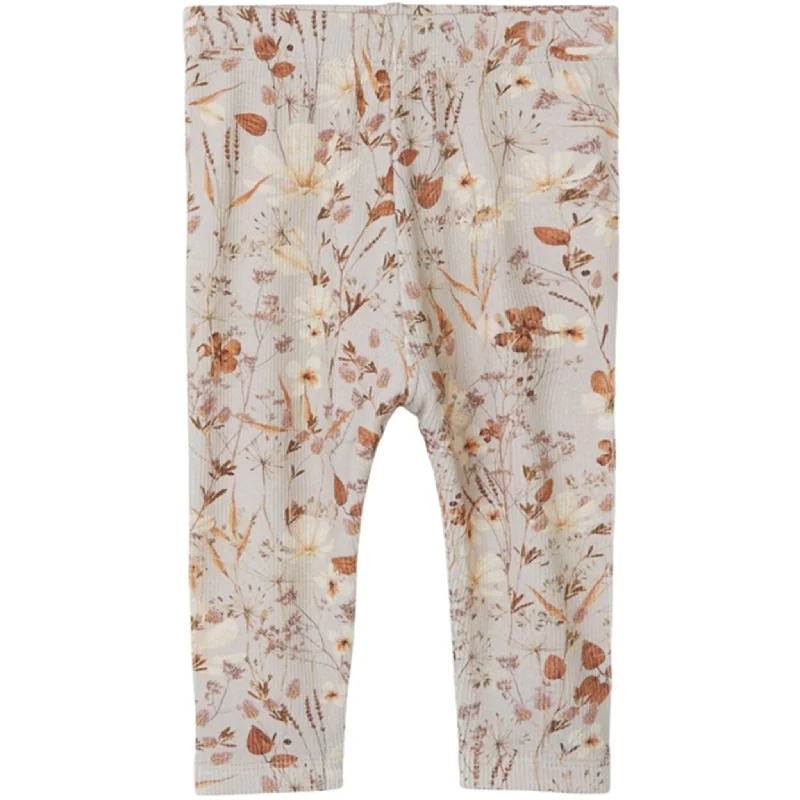 Plus Size Women's Sheer Tight Trousers in Nude for a Subtle and Stylish StatementName it Oatmeal Niara Leggings