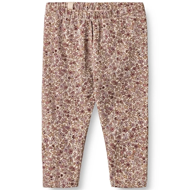 Women's Faux Leather Tight Trousers with Studded Details in Brown for an Edgy StyleWheat Grey Rose Flowers Jules Jersey Leggings