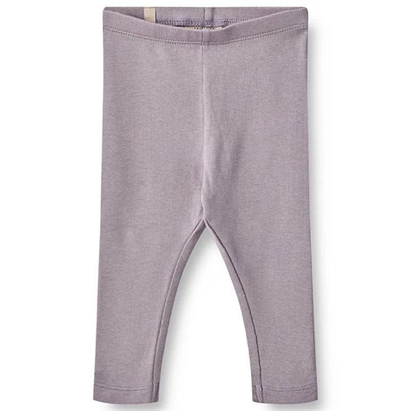 Women's Leather - Look Tight Trousers with Zipper Details in Dark Gray for an Urban StyleWheat Lavender Maddy Rib Leggings