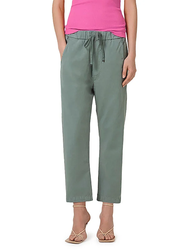 Womens High Rise Cropped Ankle Pants