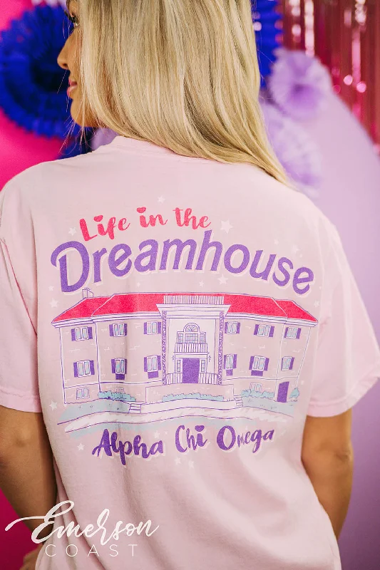 Muscle Women T Shirt for a Sporty and Casual LookMuscle Women T Shirt for a Sporty and Casual LookAlpha Chi Omega Life In The Dreamhouse Tee