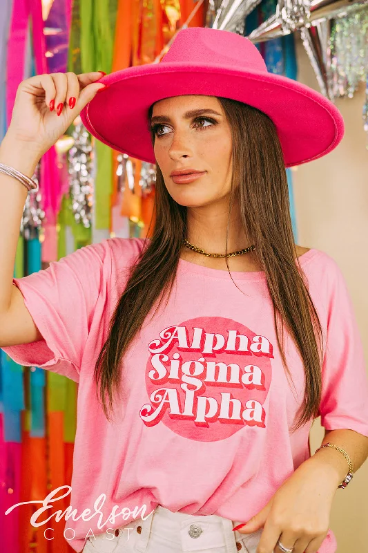 Sequined Women T Shirt for a Sparkly Night OutAlpha Sigma Alpha Circle Shirt