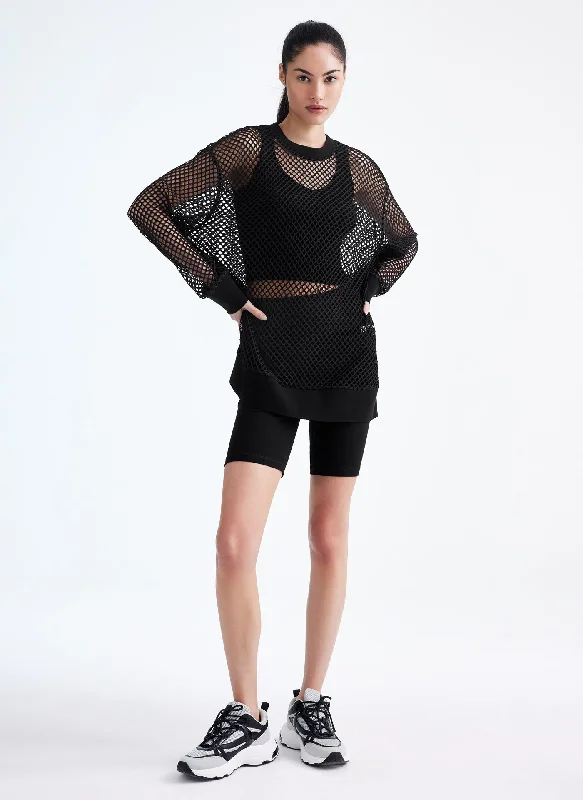 Lightweight Women Sweater for Spring and FallMESH LONG SLEEVE SHIRT