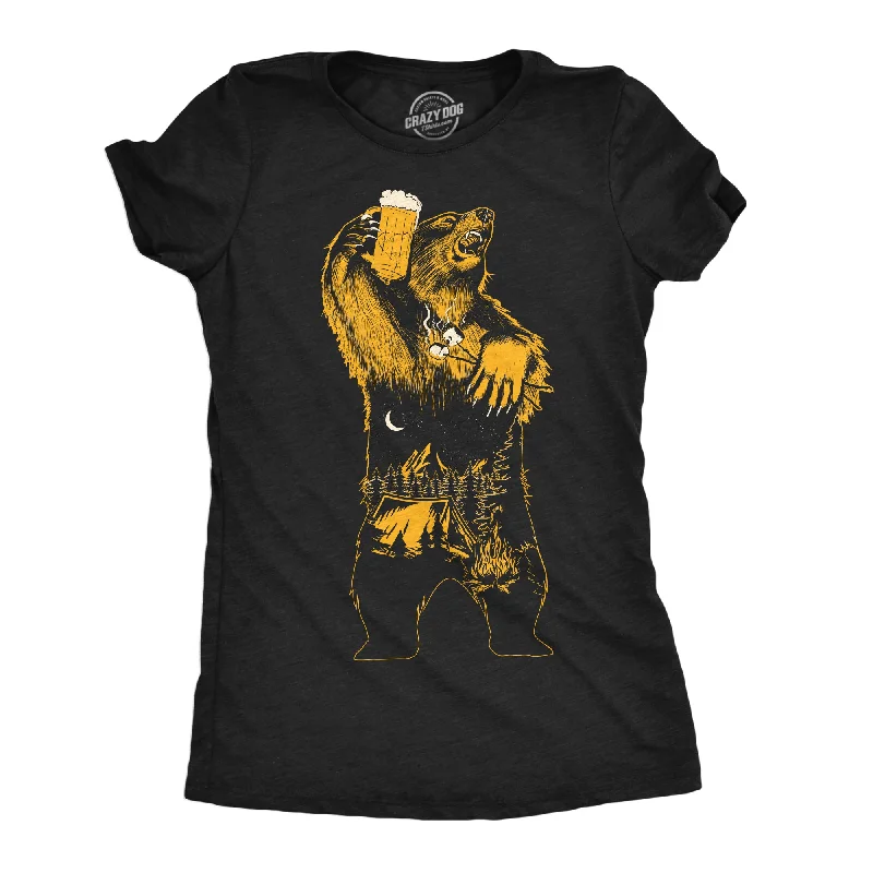 Moisture - Wicking Women T Shirt for Active LifestylesMoisture - Wicking Women T Shirt for Active LifestylesCamping Party Bear Women's T Shirt
