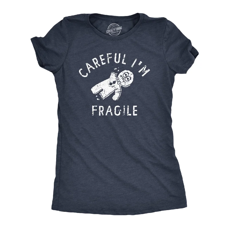 Striped Women T Shirt in a Classic PatternCareful Im Fragile Women's T Shirt