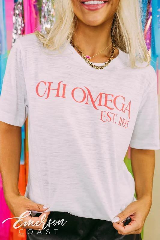 Tie - Dye Women T Shirt with a Bohemian VibeChi Omega Established Tshirt